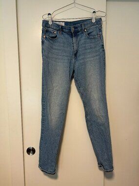 GAP '90s Straight High Rise Jeans, Medium Wash, Size 31 (12 Regular Short)